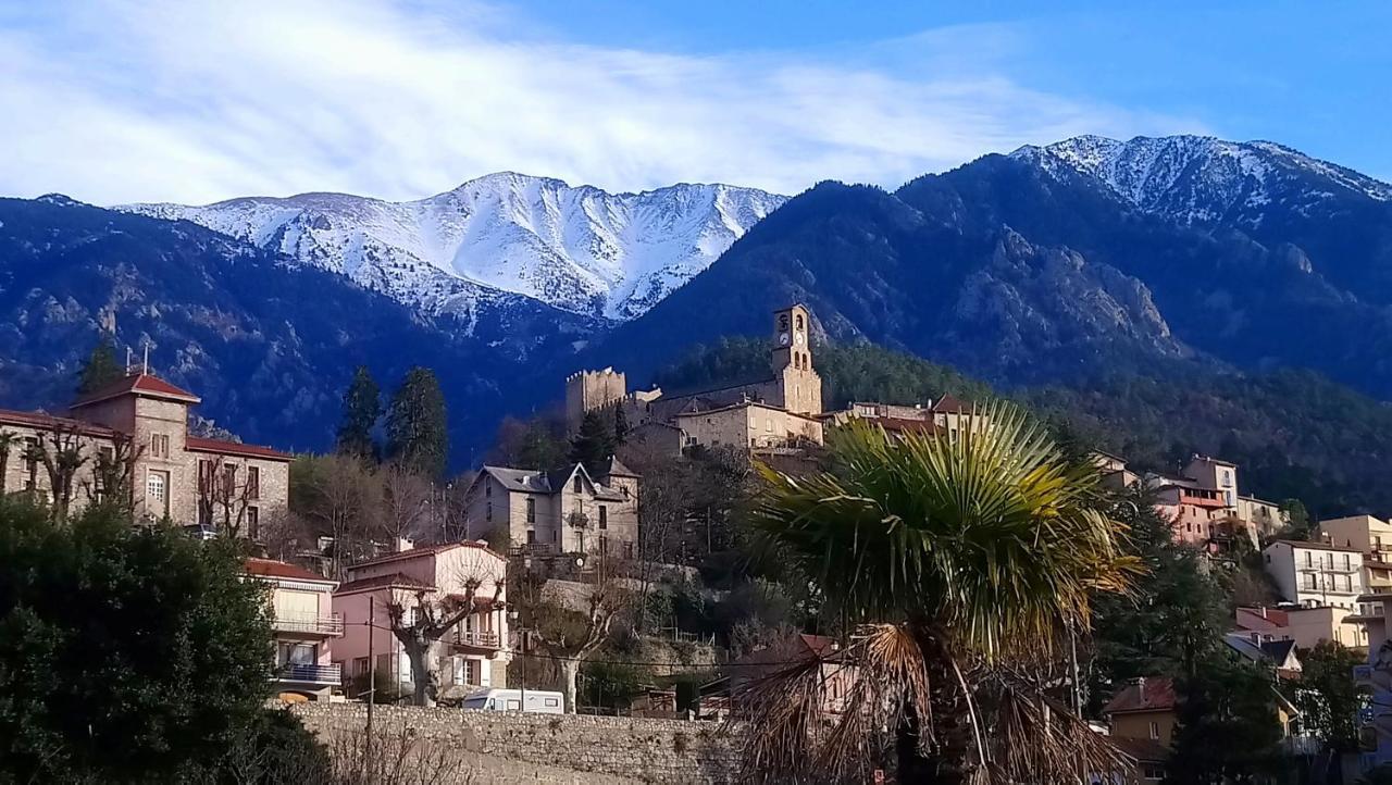 F2 de 45 m2 avec jardin au rdc dans villa chiens OK à 5 min à pied des Thermes de Vernet-les-Bains, location de samedi à samedi Exterior foto